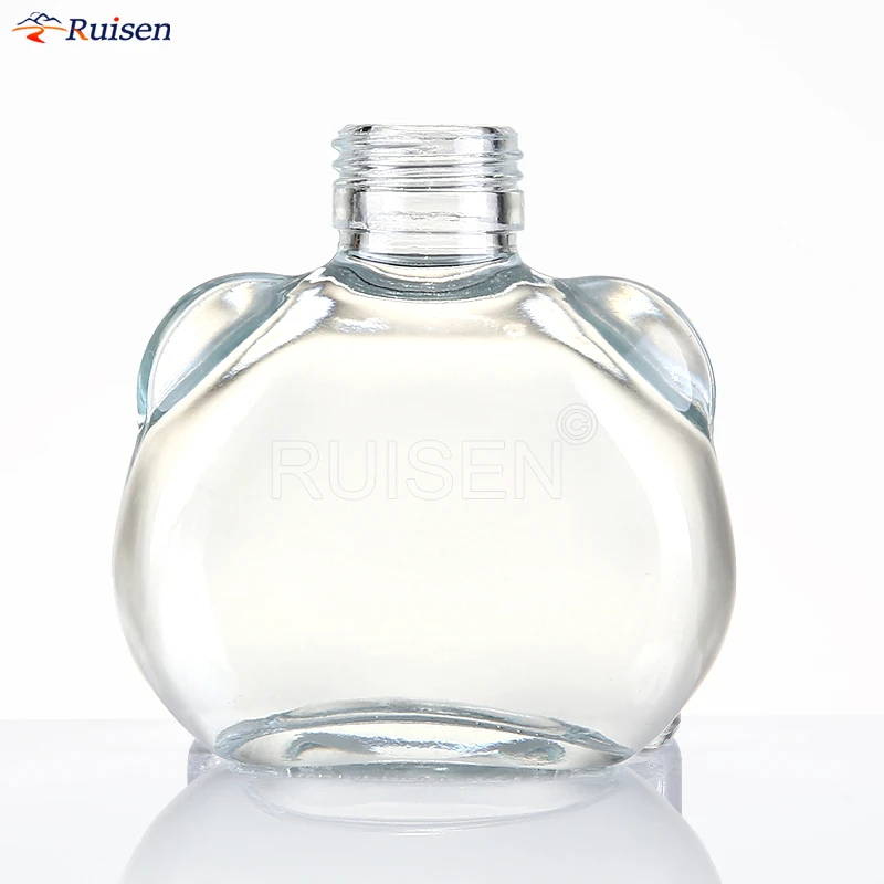 Transparent glass perfume bottle