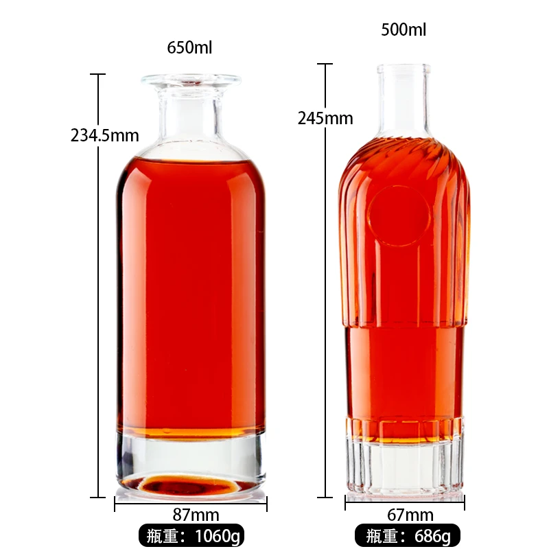 500ml-Vodka-Whisky-Liquor-Glass-Bottle